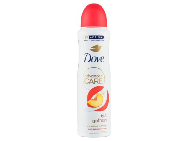 Dove Advanced Care Peach & White Blossom Antiperspirant ve spreji 150 ml