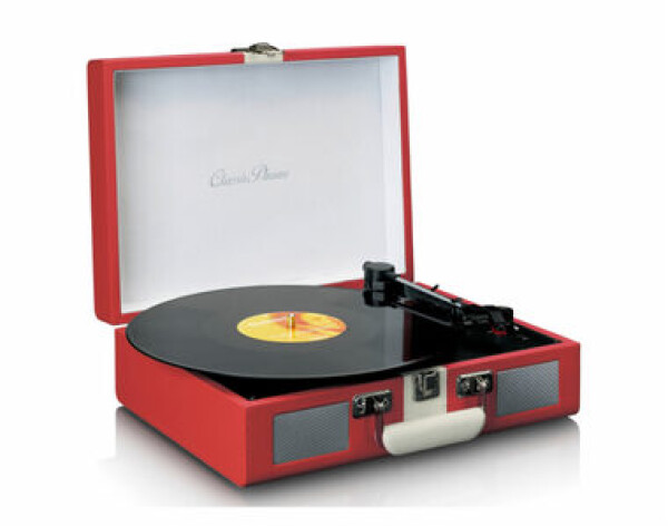 Lenco TT-110 červená / Gramofon / 33 45 78 RPM / RCA / Bluetooth / 3.5 mm jack / AUX IN / repro (TT110RW)