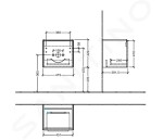 VILLEROY & BOCH - Subway 3.0 Umyvadlová skříňka, 473x429x408 mm, 1 zásuvka, grafitová C58000VR