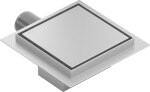MEXEN - Flat podlahová vpusť čtverec 15x15 cm chrom 1010015