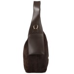 Módní dámská kožená kabelka na rameno Beatrix, tmavě hnědá