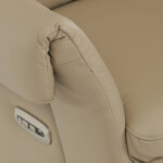 Relaxační křeslo, elektrické zabudované ovládání, krémová, kůže,TV-B3980 CRM3