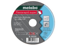 Metabo Flexirapid Super / Řezací kotouč na nerezovou ocel / Průměr 180 x 22.23 mm / Šířka řezu 1.6 mm / 46 U (616226000)