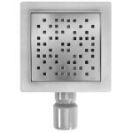 REA - Podlahová vpusť DOTS 150x150 kartáčovaný nikl REA-G6203