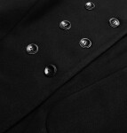 Černý dámský kabát plus size kapucí (2728)