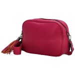 Trendy dámská koženková crossbody kabelka Wicawa, fuchsiová