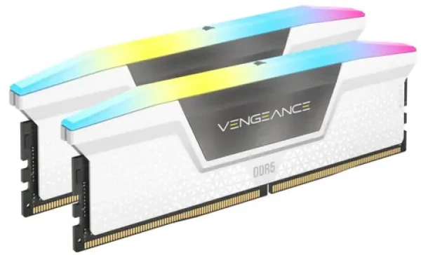 Corsair Vengeance RGB 64GB (2x32GB) 5600MHz bílá / DDR5 / PC5-44800 / CL40-40-40-77 / 1.25V (CMH64GX5M2B5600C40W)