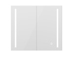 Erga Hana, zrcadlová galerka s LED osvětlením 80x70cm s integrovanou zásuvkou, bílá, ERG-V05-HANA-8070-WH