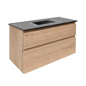 Koupelnová skříňka 2 zásuvková s umyvadlem Naturel Savona 98x53x44,8 cm dub Halifax mat SAVONA2100DHC SAVONA2100DHC