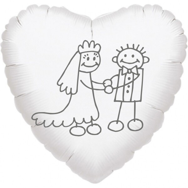 Svatební balónek fóliový srdíčko panačči balonky.cz Svatební balónek fóliový srdíčko panačči balonky.cz