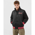 Mitchell Ness NBA Heavyweight Satin Jacket Miami Heat OJBF3413-MHEYYPPPBLCK pánské provedení