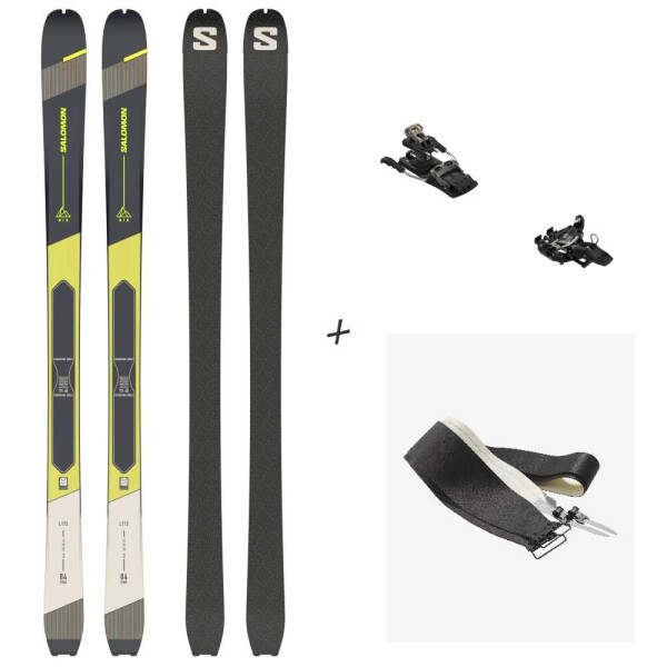 Skialp set SALOMON N MTN 84 PURE + vázání SALOMON MTN Tour + pásy MTN PURE Black/White délka lyží (v cm) 180