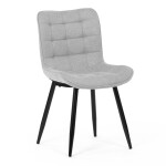 Jídelní židle, šedá, látka, HC-462 SIL2