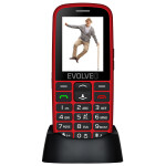 EVOLVEO EasyPhone EG + stojánek červená / 2.4" / SOS / Bluetooth / microSDHC (EP-550-EGR)