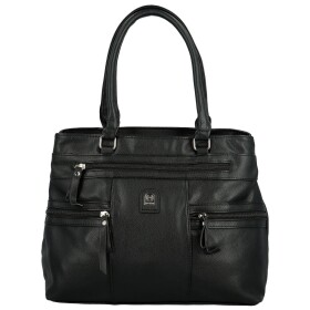 Trendy dámská koženková kabelka na rameno Asila, černá