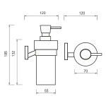 Nimco Keira chrom dávkovač tekutého mýdla pumpička mosaz KE 22031W-T-26 KE 22031W-T-26