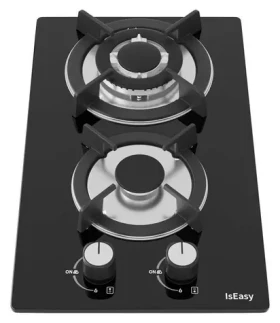 IsEasy MGBG-312A / Plynová varná deska / 2 hořáky / sklo / vestavná (MGBG-312A)