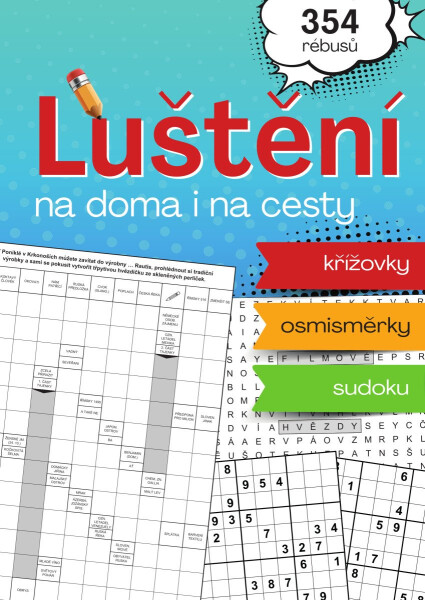 Luštění na doma i na cesty - Křížovky, osmisměrky, sudoku