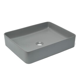 Umyvadlo na desku SAT Infinitio 50x40 cm šedá mat bez přepadu SATINF5040LGRM SATINF5040LGRM