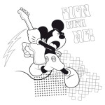 Presco Group Plánovací kalendář Mickey Mouse s omalovánkami, nedatovaný, 30 x 30 cm