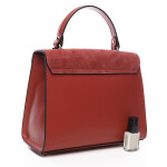 Trendy dámská kožená kabelka Lena červená