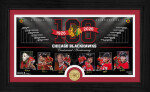 Highland Mint Sběratelská plaketa Chicago Blachawks NHL 100th bronze coin Timeline photo mint
