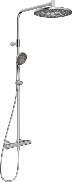 HANSA - Aurelia Sprchový set s termostatem, průměr 30 cm, 3 proudy, broušená ocel 4719910380