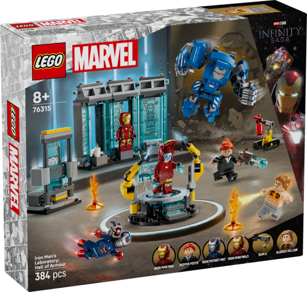 LEGO® Marvel 76315 Iron Man a jeho laboratoř: Síň brnění - LEGO® Marvel Super Heroes