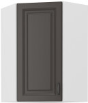 Horní rohová skříňka Stilo 60x60 GN-90 1F (45°) Barva korpusu: Dub artisan, Barva dvířek: Dust Grey
