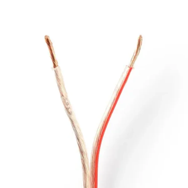 Nedis Repro kabel 2x 2.50 mm2 transparentní / CCA / 100.0 m / Kulatý / PVC (CAGW2500TR1000)