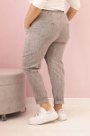 Dámské kalhoty dekonturované Plus Size s viskózou a gumou fango UNI