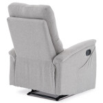 Relaxační křeslo, manuální ovládání, světle šedá látka