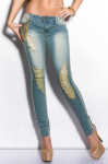 Sexy KouCla skinny-jeans s řetízky denimblue 38