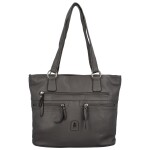 Stylová větší dámská kabelka přes rameno Amilla, šedá