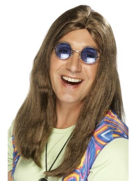Hnědá dlouhá paruka Neil Hippy