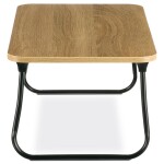 Skládací stolek na notebook, dekor dub, černý kov