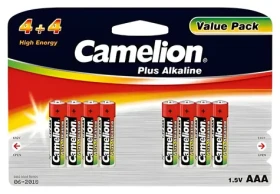 Camelion Plus AAA (LR03) 8ks / Alkalická baterie / Mikrotužková / 1,5V (11044803)