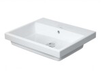 DURAVIT - Vero Air Umyvadlo vestavné 55x46 cm, s přepadem, bez otvoru pro baterii, WonderGliss, bílá 03835500601