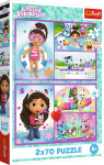 Puzzle Gábinin kouzelný domek: Bav se s Gabby 2x70 dílků
