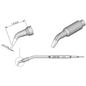 JBC Tools C250405 pájecí hrot dlátový, zahnutý Velikost hrotů 0.8 mm Délka hrotů 12 mm Obsah 1 ks