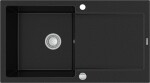 MEXEN Leo granitový dřez odkapávačem 900x500 mm, černá 6501901010-77