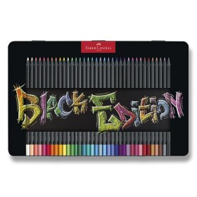 Faber-Castell Black Edition trojhranné 36 barev plechová krabička