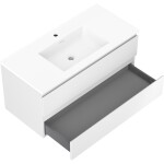 MEXEN/S - Orio koupelnová skříňka 100 cm s umyvadlem Otis, 2 zásuvky, bílá mat 91A10-10047-2-BFF01-W18M01