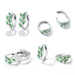 LUNICA Stříbrné náušnice VĚTVIČKA S LÍSTKY 0664