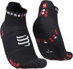 Běžecké kompresní ponožky Compressport Pro Racing Socks v4.0 Run Low BLACK/RED Velikost: EU