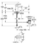 GROHE - BauEdge Umyvadlová baterie s výpustí, chrom 23328000