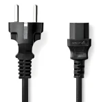 NEDIS napájecí kabel 10 m černá / Napájecí kabel / IEC-320-C13 / Schuko / přímý / 10A (CEGL10030BK100)