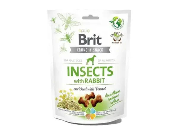 Brit Care Dog Crunchy Cracker s hmyzem + králíkem a fenyklem 200g (8595602551460)