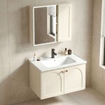 REA - Sada koupelnového nábytku s umyvadlem Denver 60cm Creme REA-M0012
