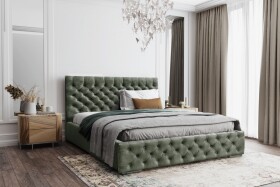 FRONTI Postel MODEL 02 120x200 olivově zelená - MAGIC VELVET 2295